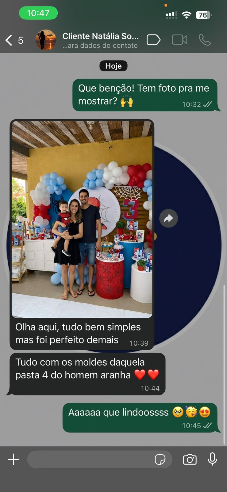 Depoimento WhatsApp